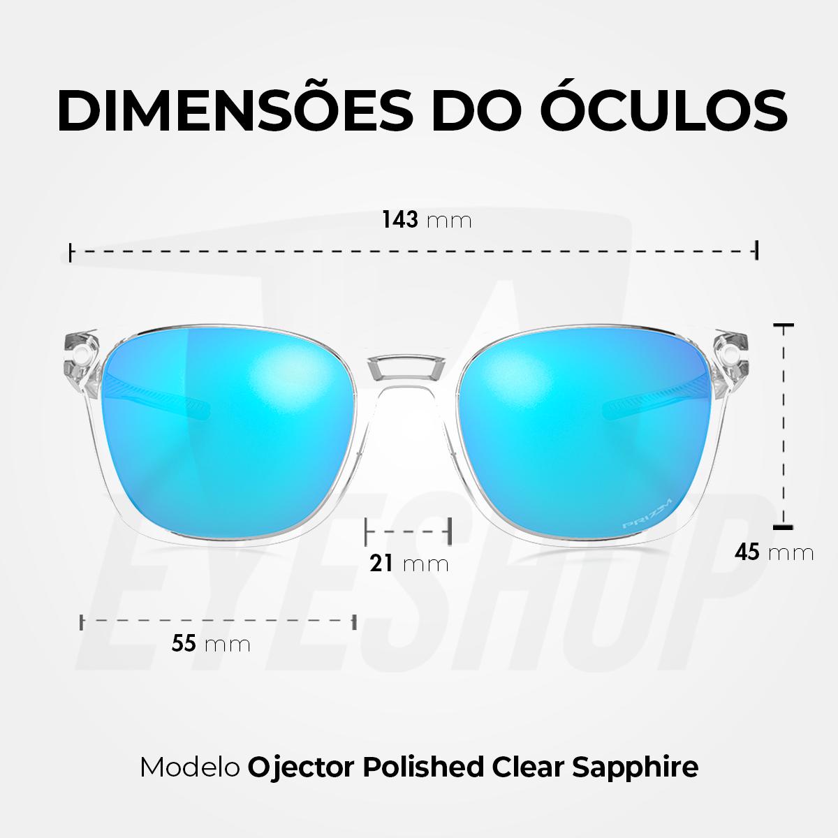 Óculos de Sol Oakley Ojector Polished Clear Prizm Sapphire