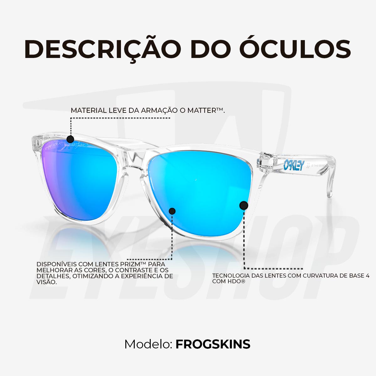 Óculos de Sol Oakley Frogskins Crystal Clear Prizm Sapphire