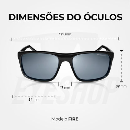 Óculos de Sol Nike Fire FD1819 Matte Black Polarizado