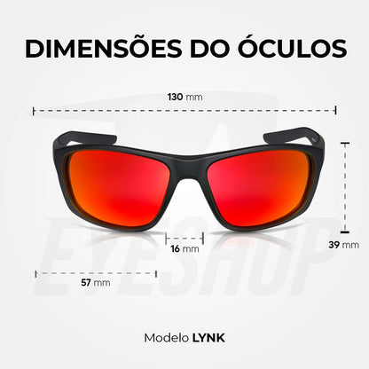 Óculos de Sol Nike Lynk FD1817 Matte Black Red Mirror