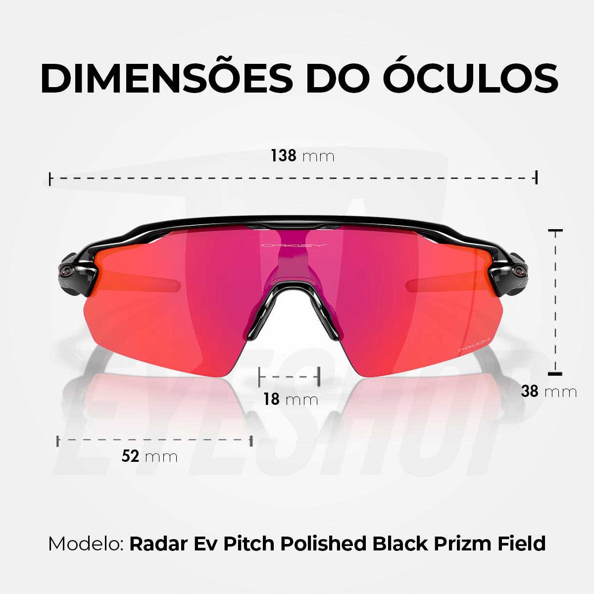 Óculos de Sol Oakley Radar Ev Pitch Polished Black Prizm Field
