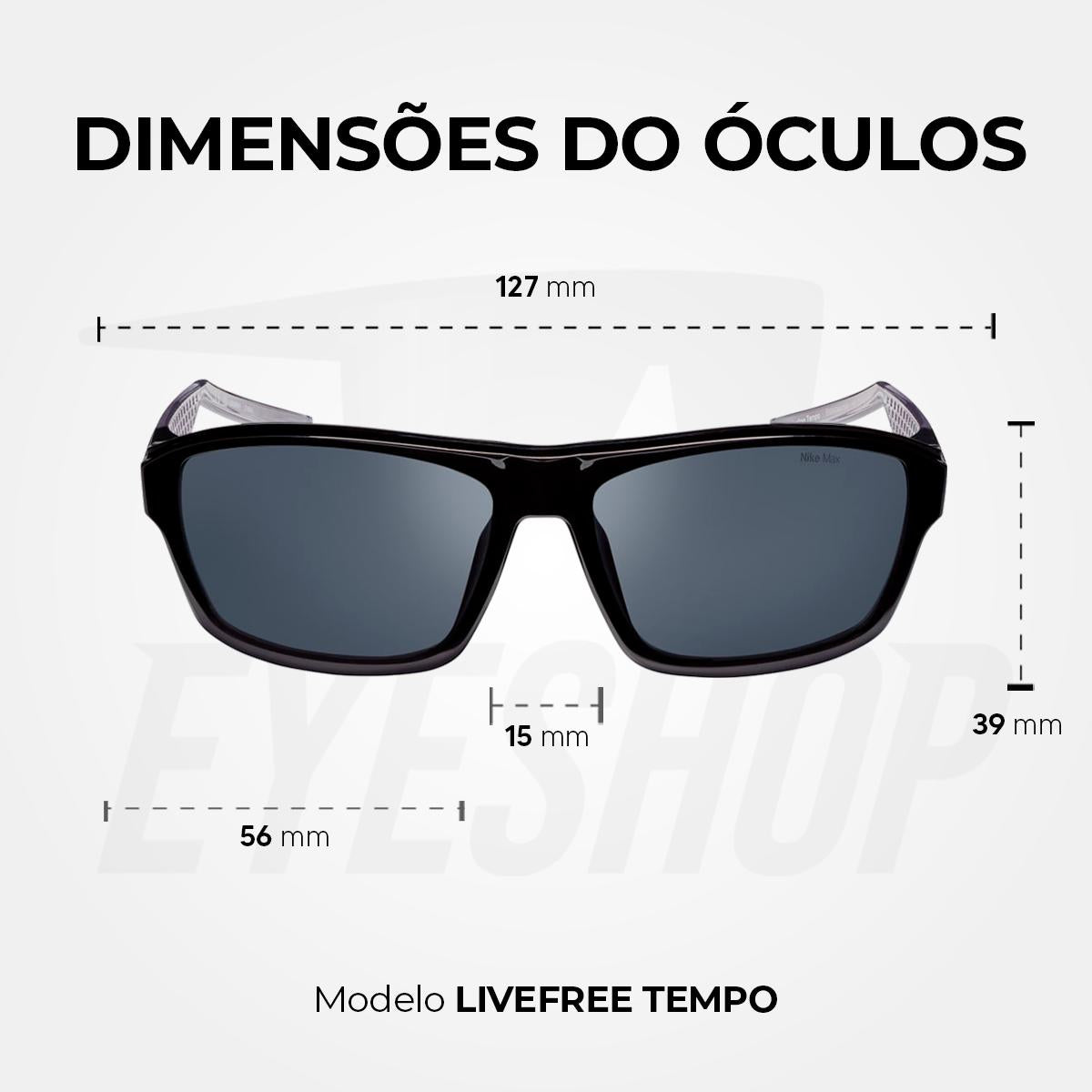 Óculos de Sol Nike Livefree Tempo EV24044 Black Grey