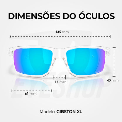 Óculos Oakley Gibston XL Clear Prizm Sapphire Polarizado