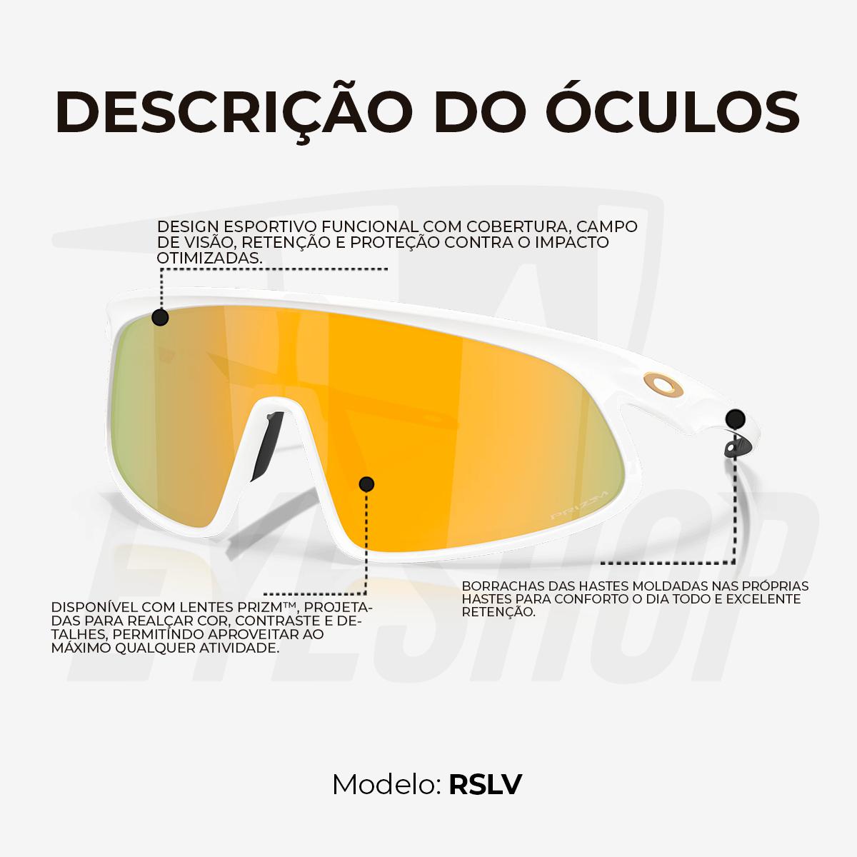 Óculos de Sol Oakley Rslv  Matte White Prizm 24K
