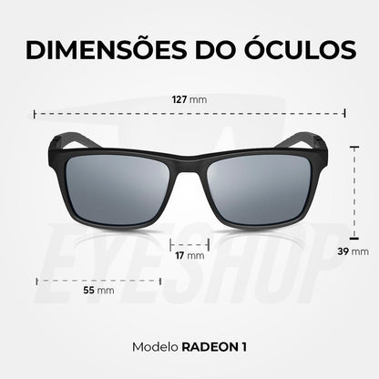 Óculos de Sol Nike Radeon 1 FV2402 Matte Black Silver Flash