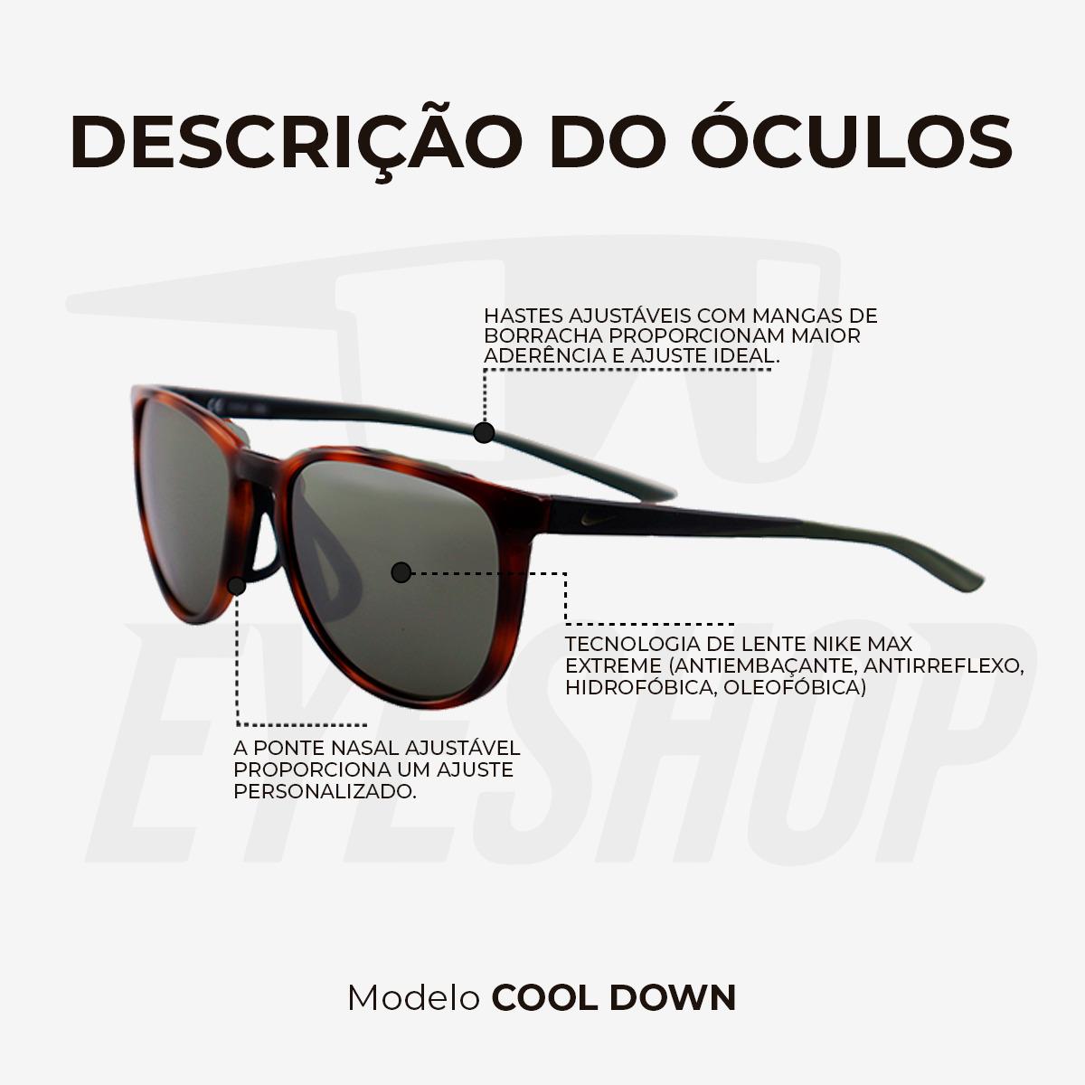Óculos de Sol Nike Cool Down DV2287 Tortoise Silver Flash