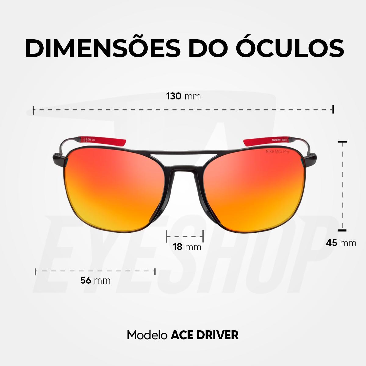 Óculos de Sol Nike Ace Driver EV24008 Satin Black Red Mirror