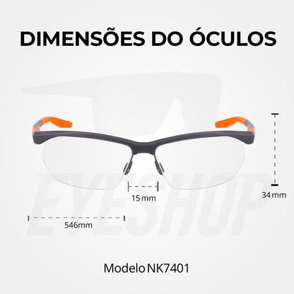 Óculos de Grau Nike 7401 Gray