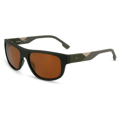 Óculos de Sol Lacoste 6042S Matte Khaki Brown Flash Gold
