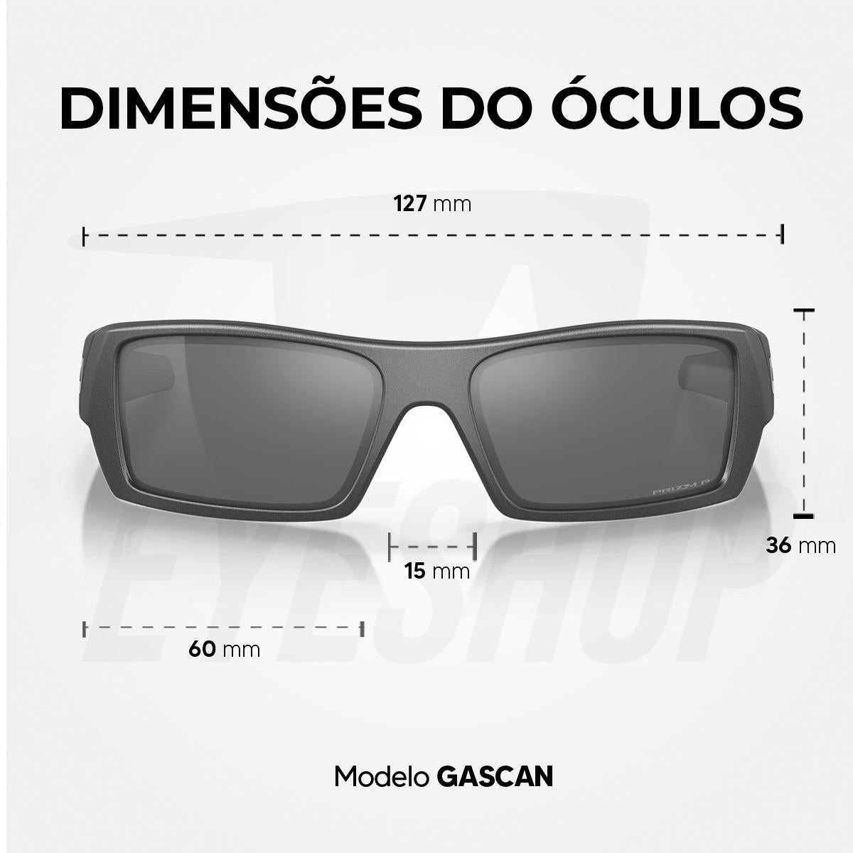 Óculos Oakley Gascan Steel Prizm Black Polarizado