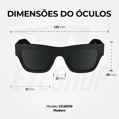 Óculos de Sol Calvin Klein 24510S Green Solid Green