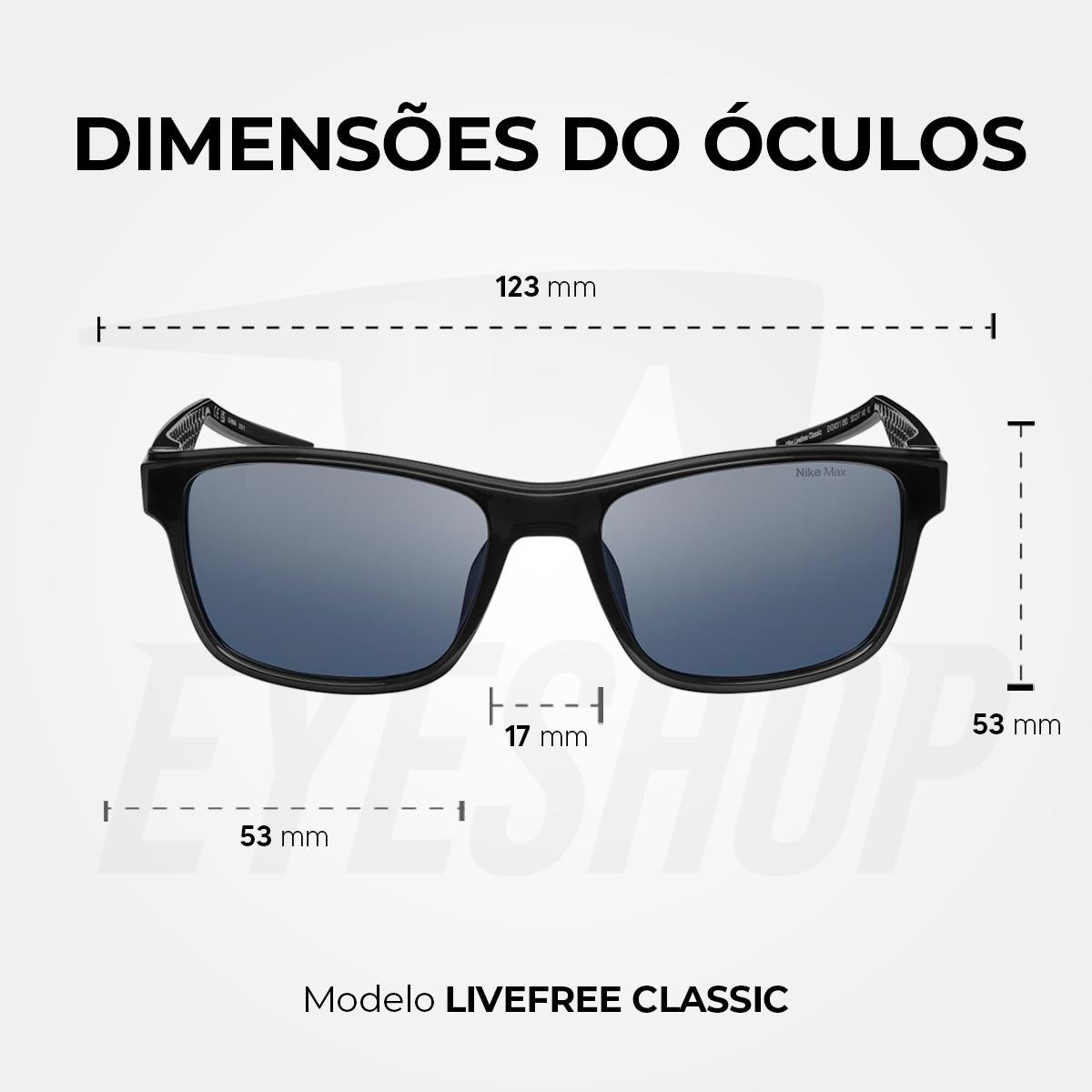 Óculos de Sol Nike Livefree Classic EV24011 Anthracite Grey