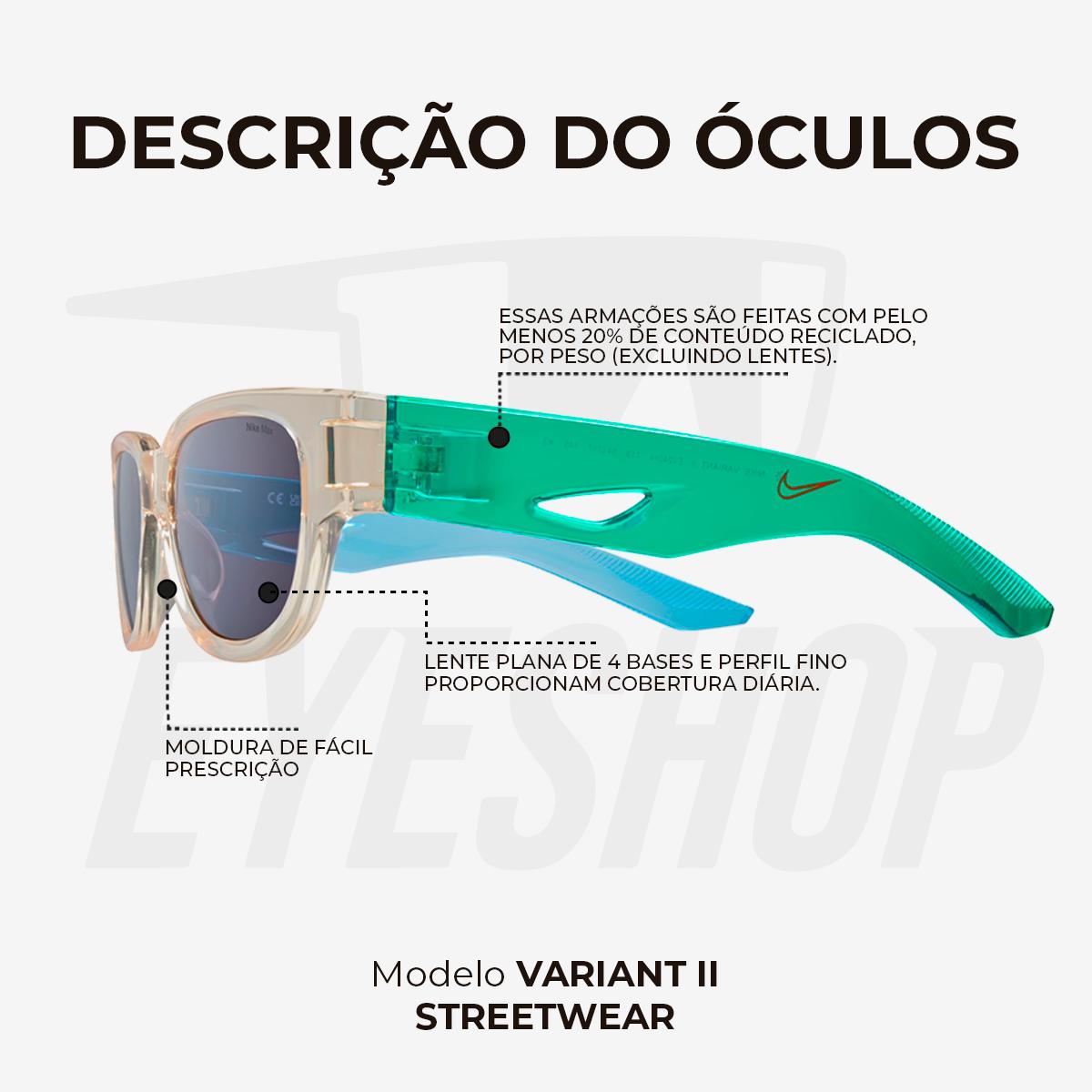 Óculos de Sol Nike Variant II EV24014 Coconut Milk Navy