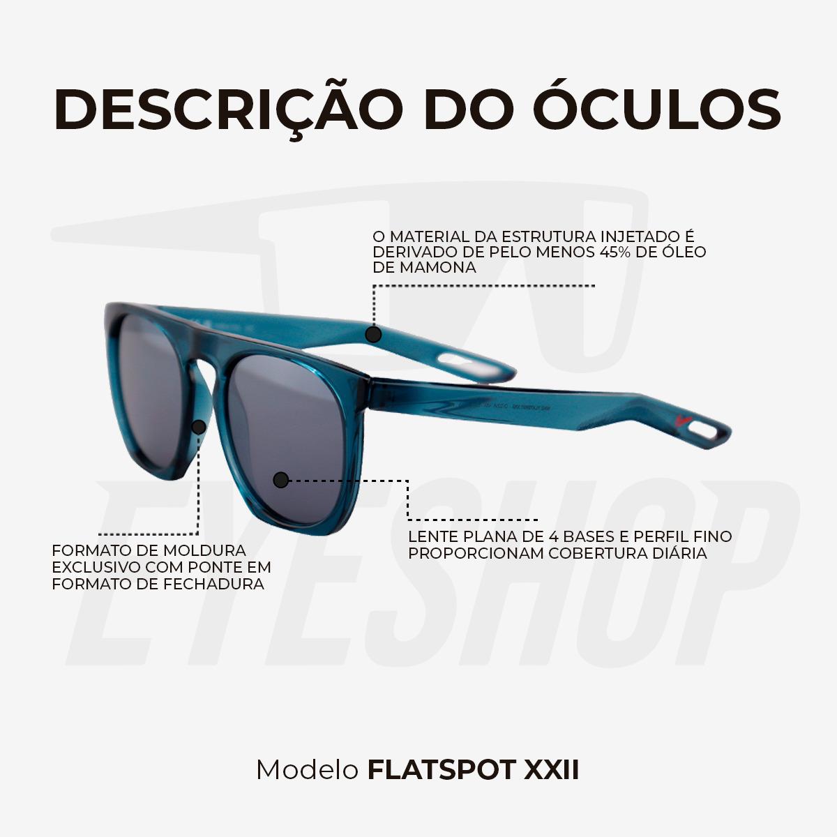 Óculos de Sol Nike Flatspot XXII DV2258 Worn Blue Silver