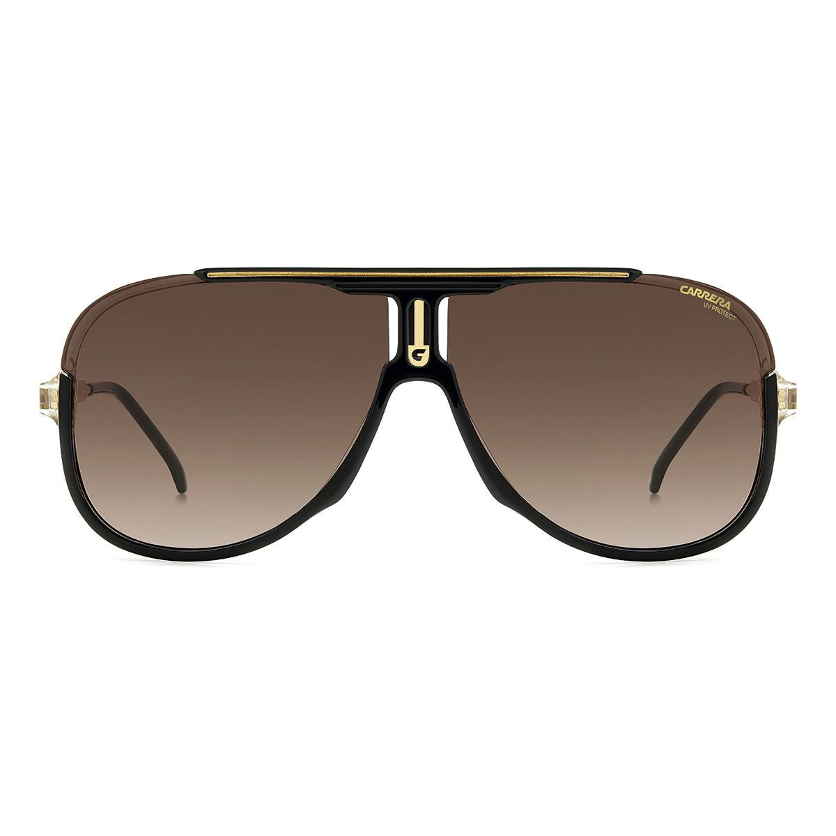 Óculos de Sol Carrera 1059S Black Gold Brown Shaded Gradient
