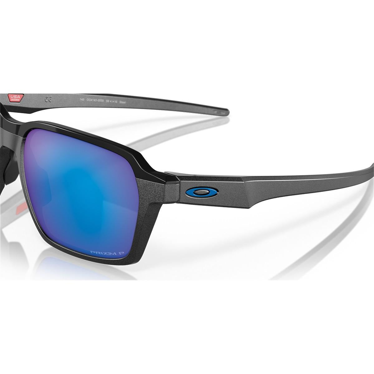 Óculos De Sol Oakley Parlay Steel Prizm Sapphire Polarizado