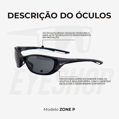 Óculos de Sol Nike Zone DZ7359 Matte Black Polarizado