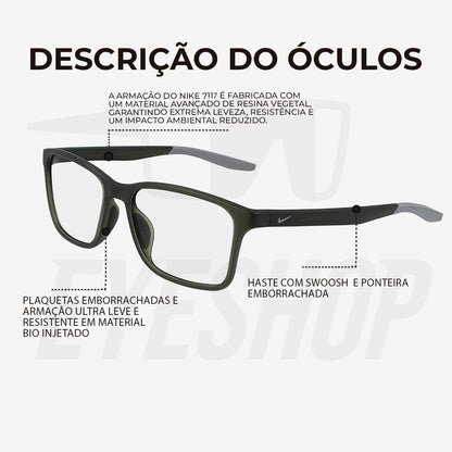 Óculos de Grau Nike 7117 Matte Sequoia