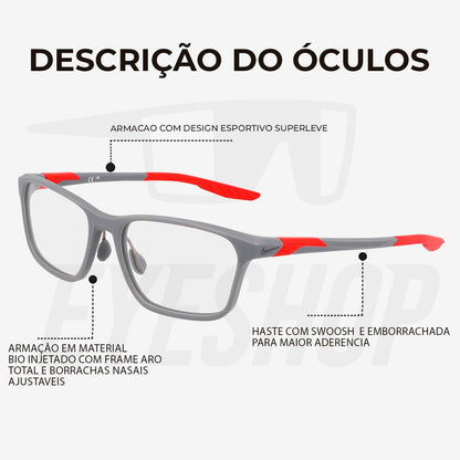 Óculos de Grau Nike 7405 Matte Smoke Grey