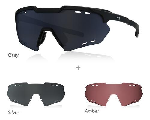Óculos De Sol Esportivo Hb Shield Compact Mountain Kit 3 Lts