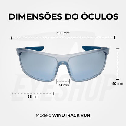 Óculos de Sol Nike Windtrack Run EV24003 Matte Slate Silver Flash