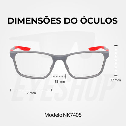 Óculos de Grau Nike 7405 Matte Smoke Grey